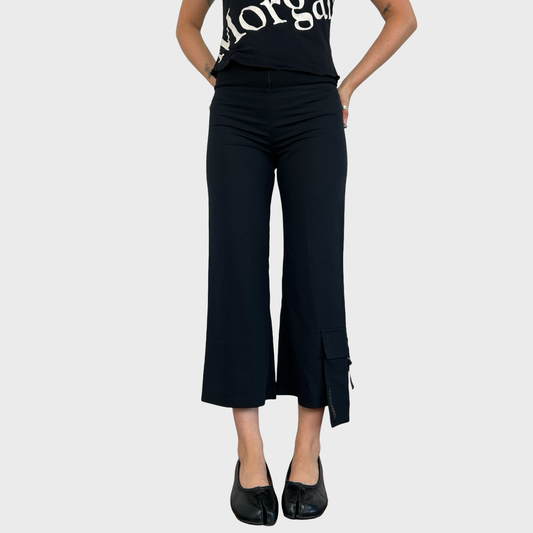Cop Copine Black Pouch Stretch Capris - S
