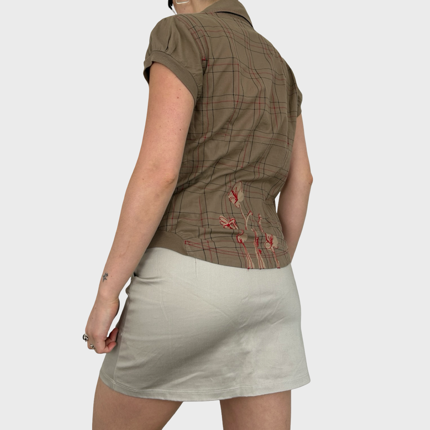 Cop Copine Brown Check Shirt - M/L