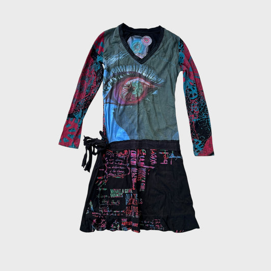 Graphic desigual midi dress