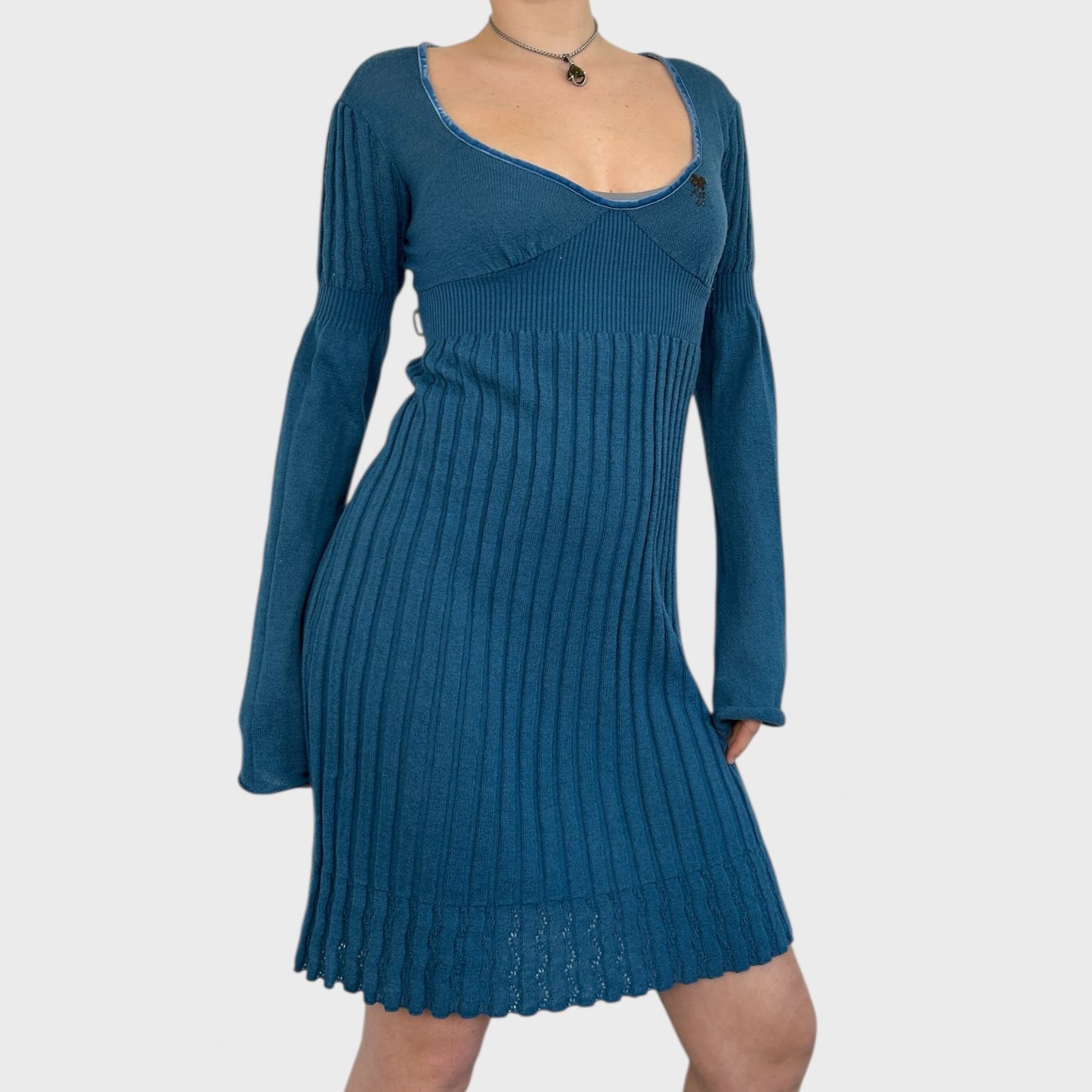 Miss Sixty Blue Midi Dress - S