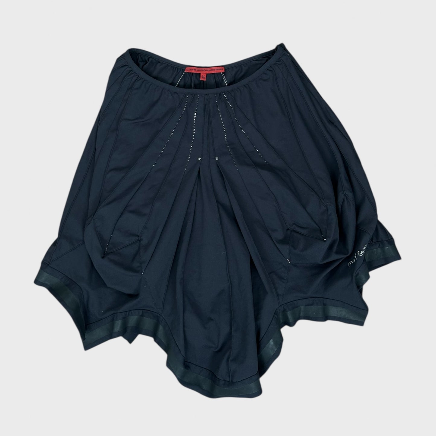 Marithé + François Girbaud Ruffle Ruched Mini Skirt - S