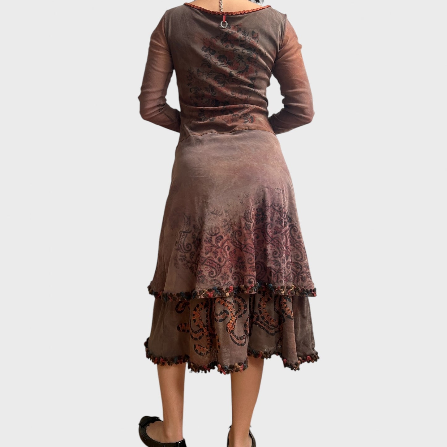 Save the Queen Double Layered Mesh Midi Dress