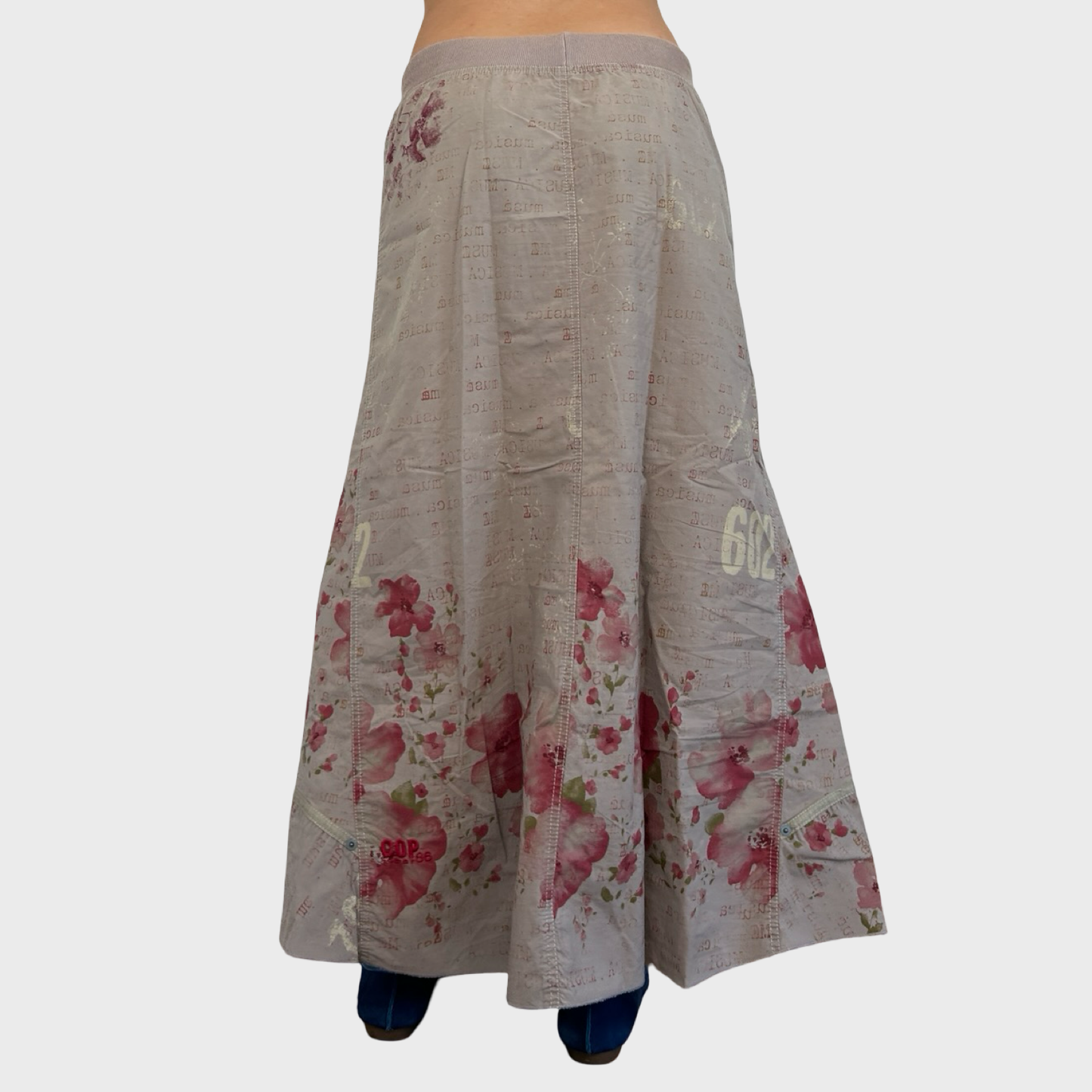 Cop Copine Graphic Floral Maxi Skirt - M/L