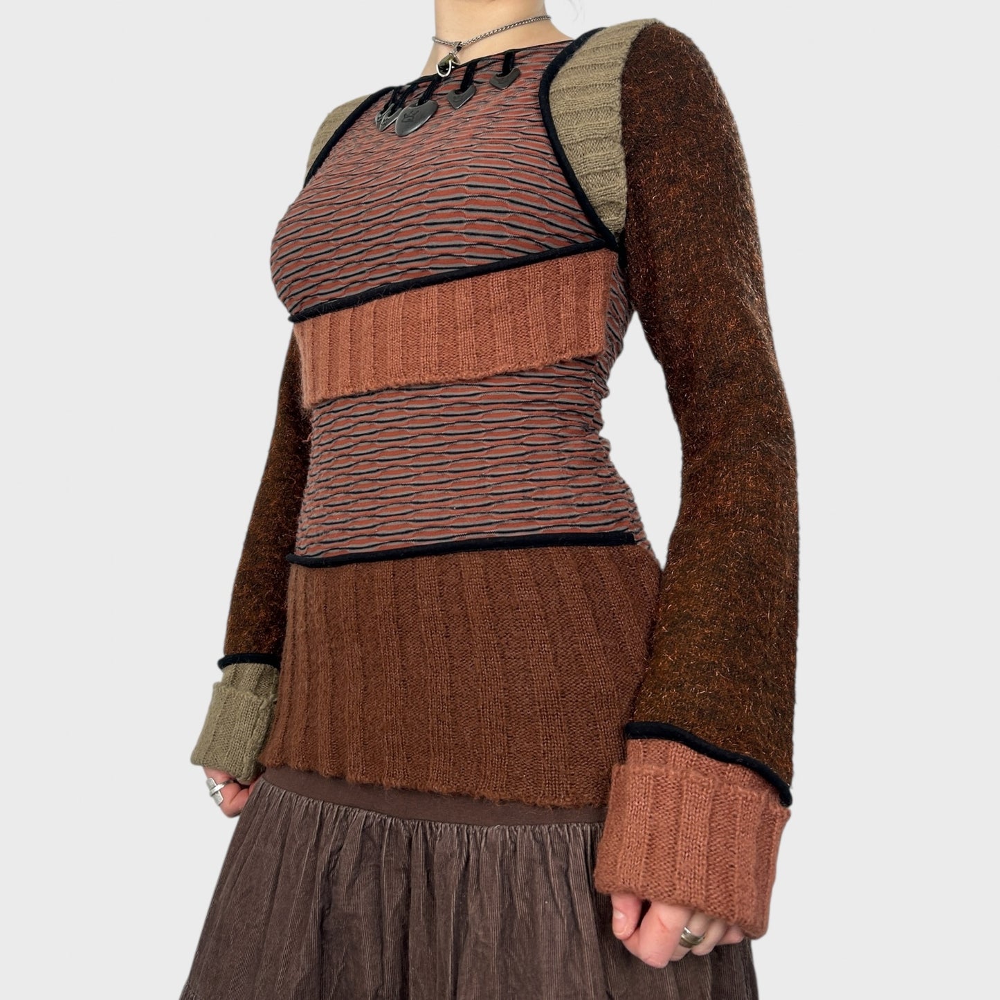 Save The Queen Mixed Material Jumper - M