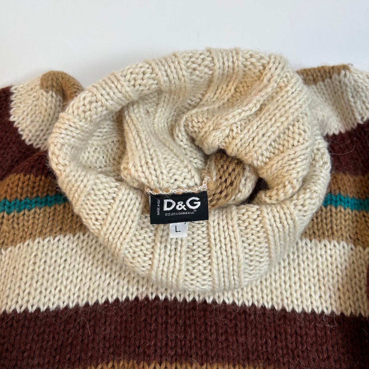 Dolce & Gabbana Striped Roll Neck Jumper