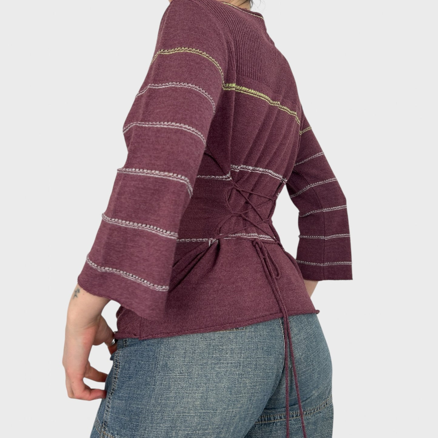 Cop Copine Tie-Up Corseted Jumper - S