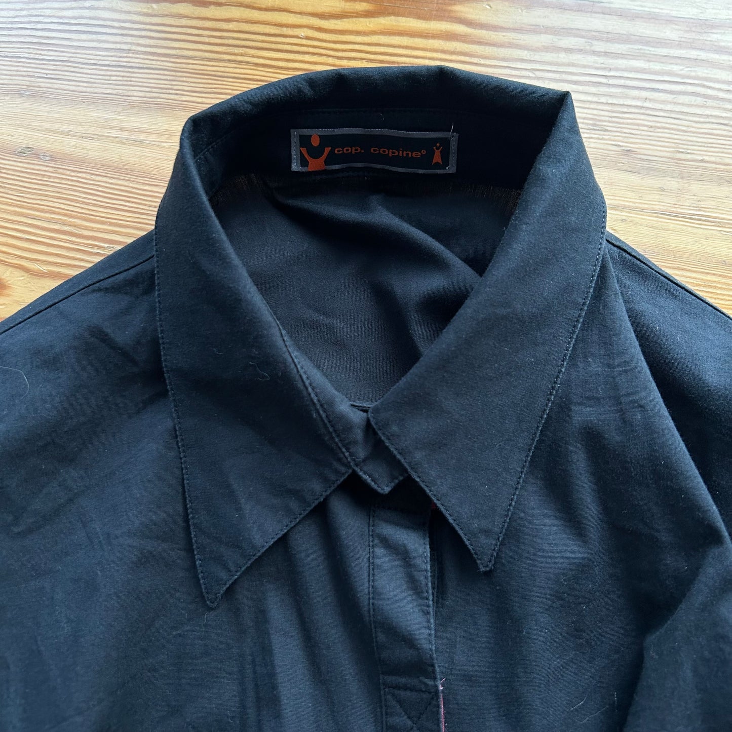 Cop Copine Black Tie Wrap Shirt - M