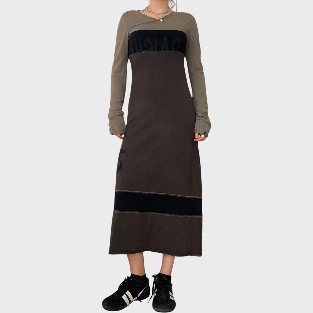Cop Copine grey and purple maxi dress