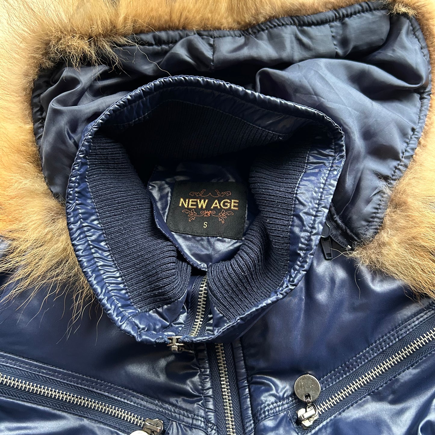 Vintage Cropped Bomber Jacket - S