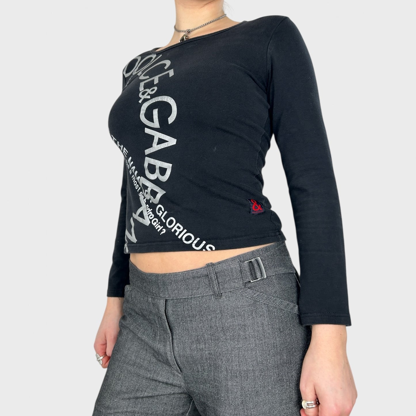 Dolce & Gabbana Logo Long Sleeve Top - XS/S