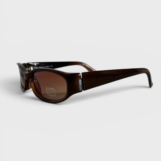 Vintage Brown Oval Sunglasses