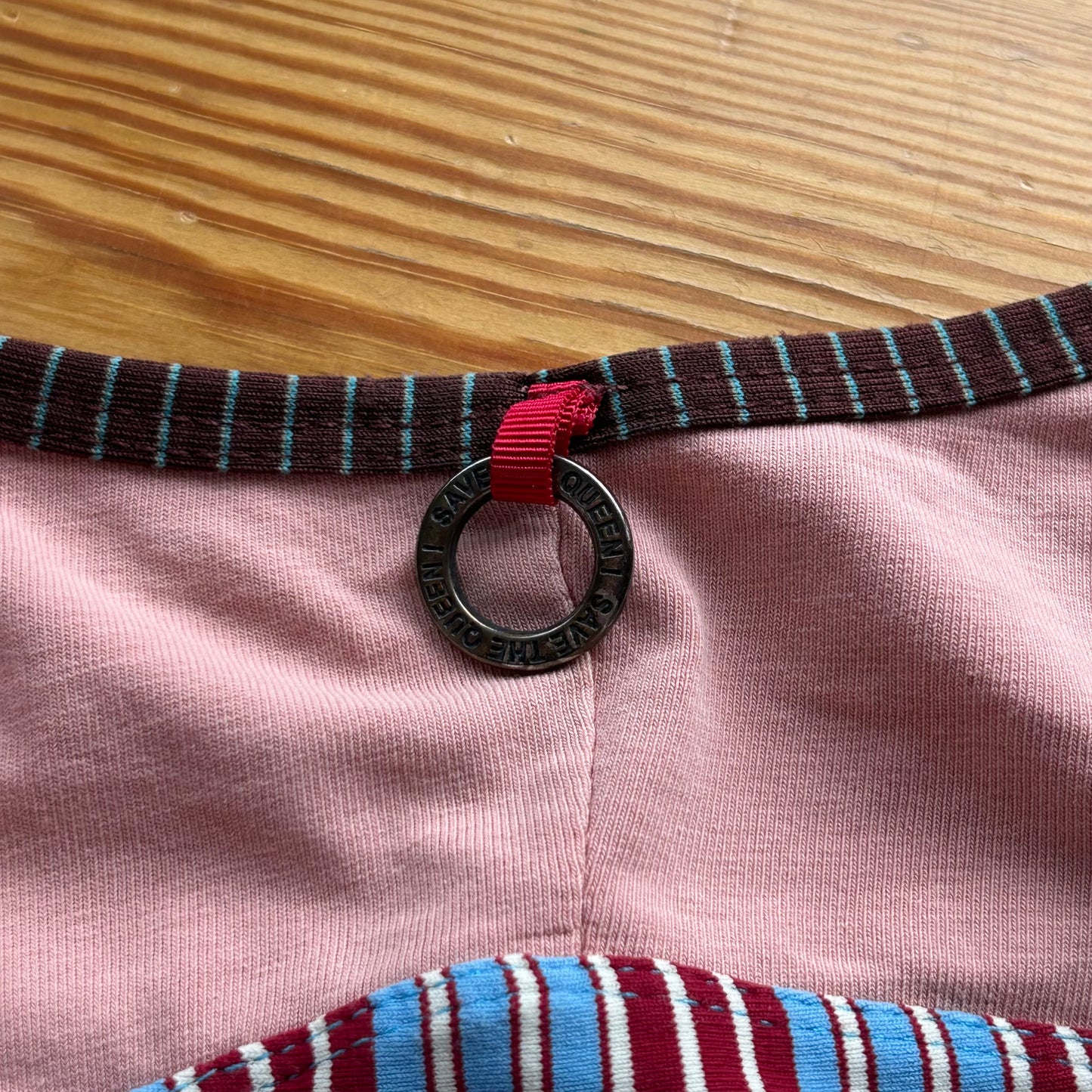 Save the Queen Graphic Mesh Top - M