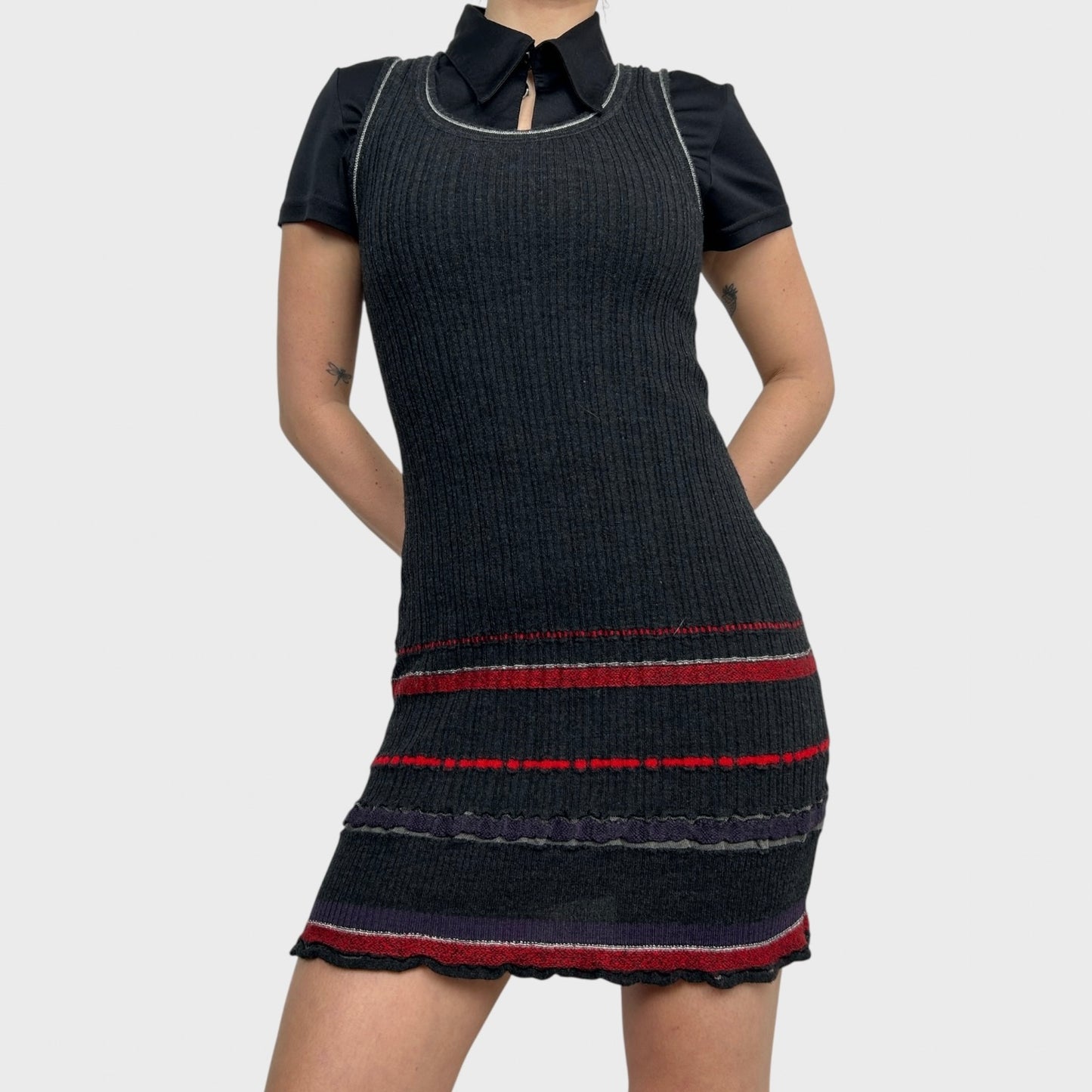 Miss Sixty Short Sleeve Collared Top - M