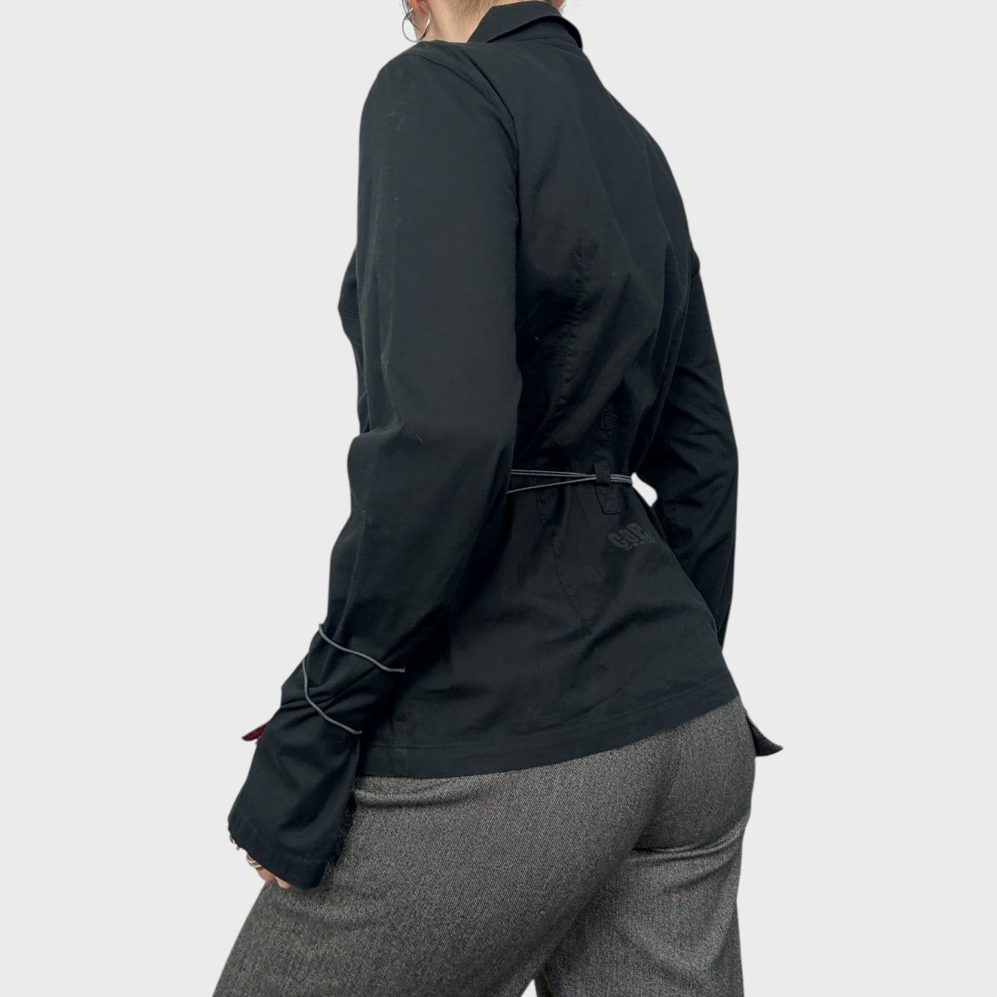 Cop Copine Black Tie Wrap Shirt - M