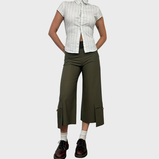 Cop Copine Khaki Stretchy Capris - S