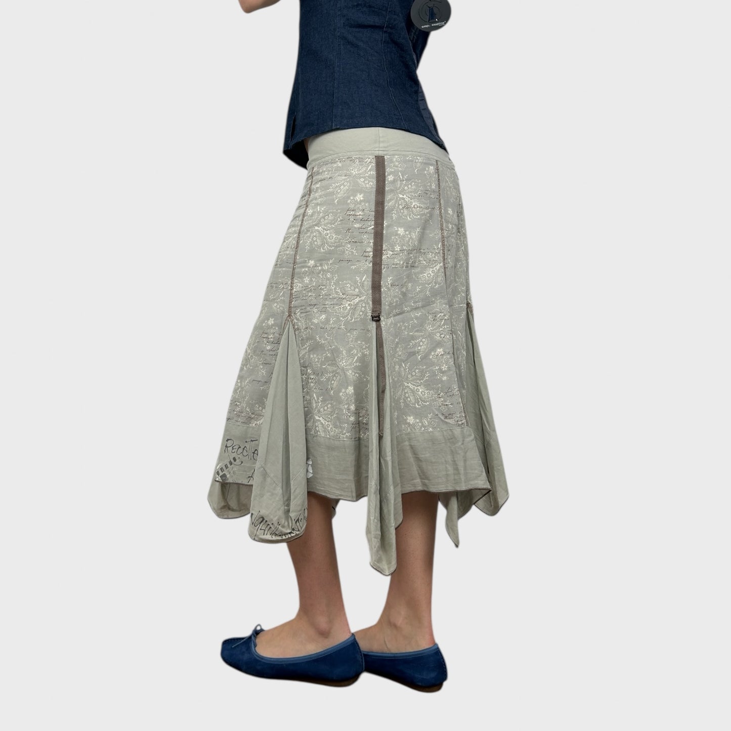 Cop Copine Frilly Midi Skirt - L