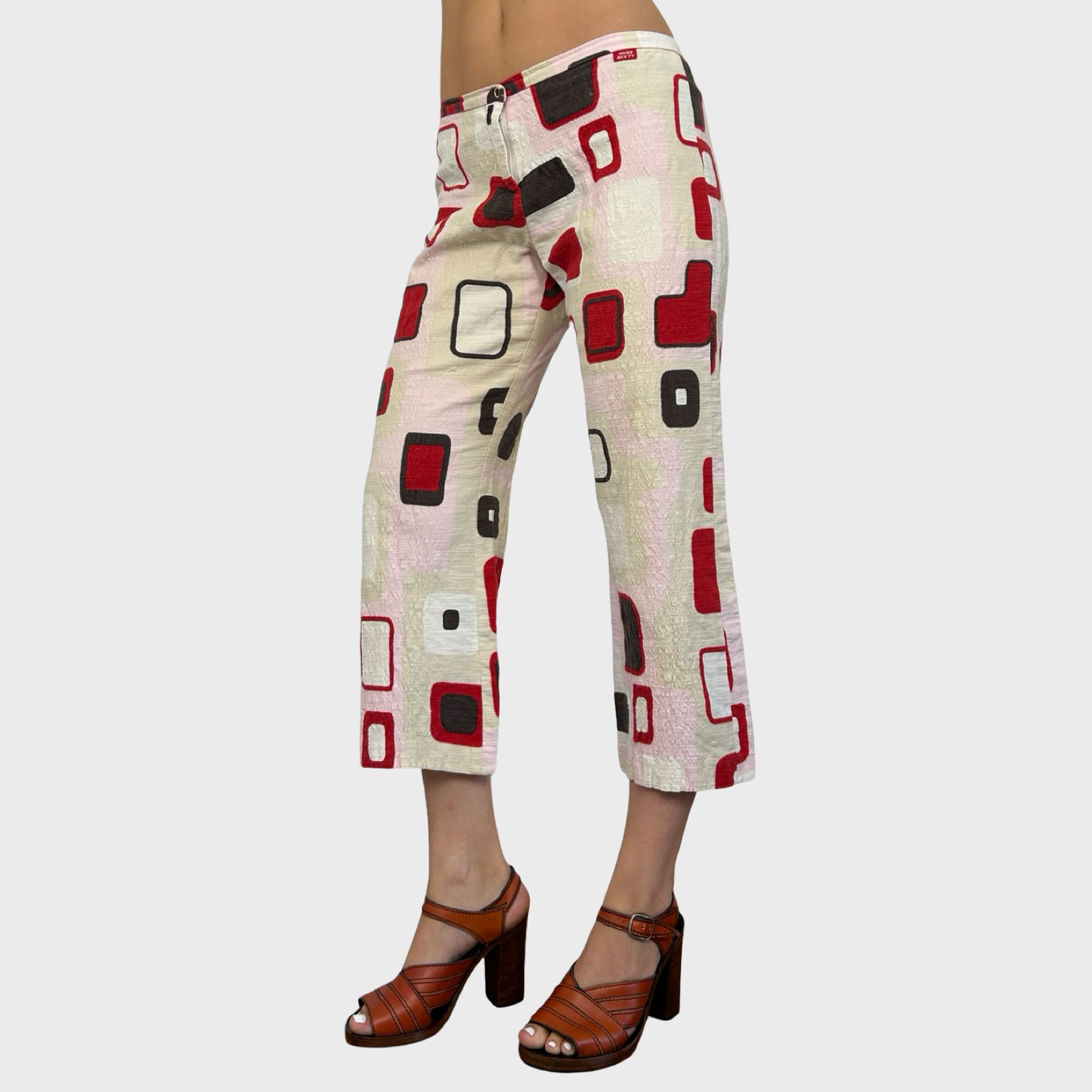 Miss Sixty 70s Inspired Print Capri Trousers - M/L