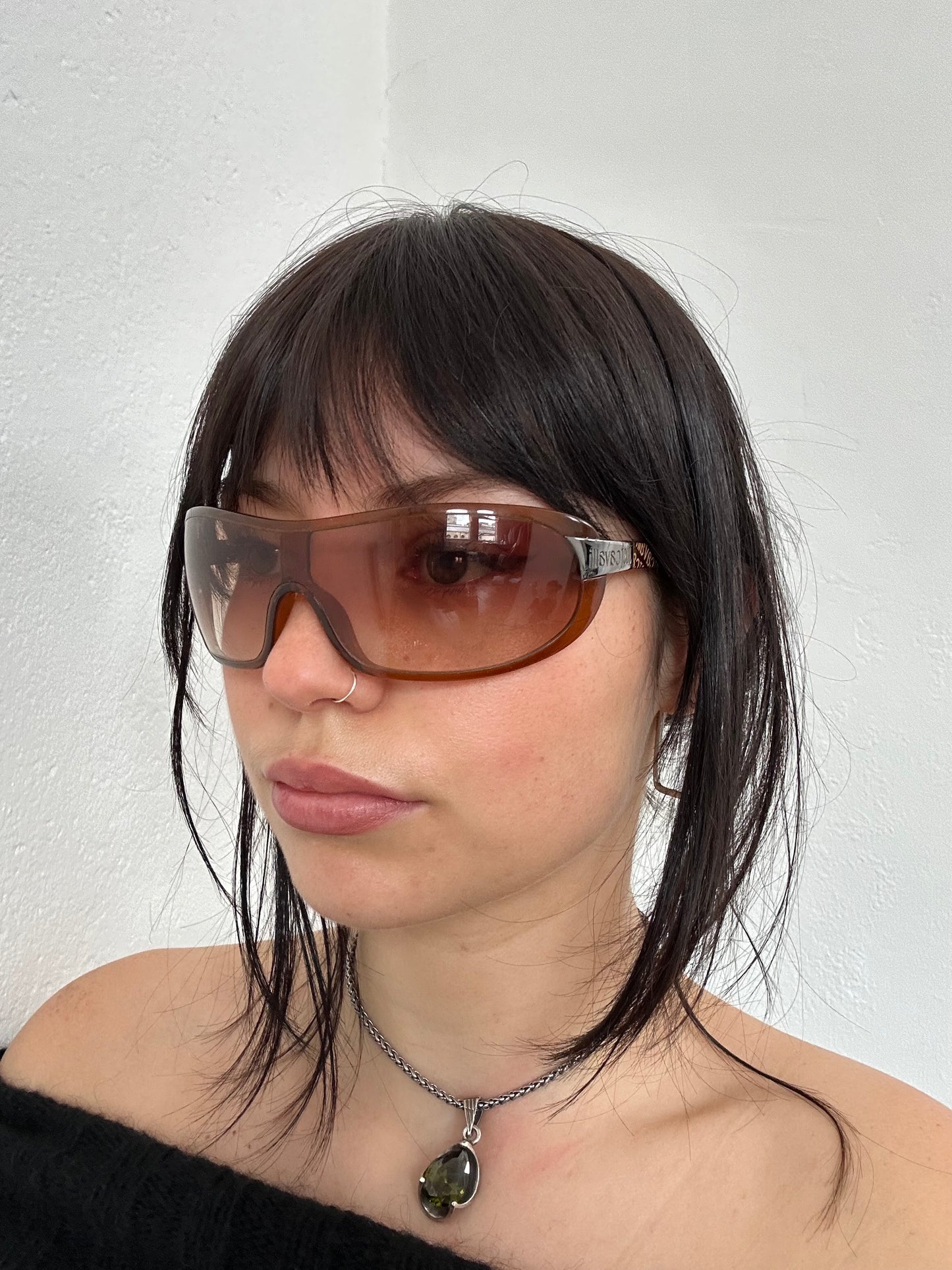 Vintage Roberto Cavalli Brown Shield Sunglasses