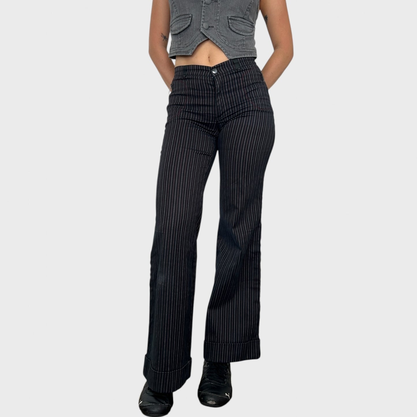 Cop Copine Pinstripe Trousers - Size S