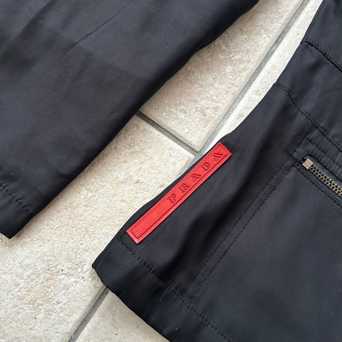 Black Vintage Prada Sport 2005 Technical Zip-Up Jacket