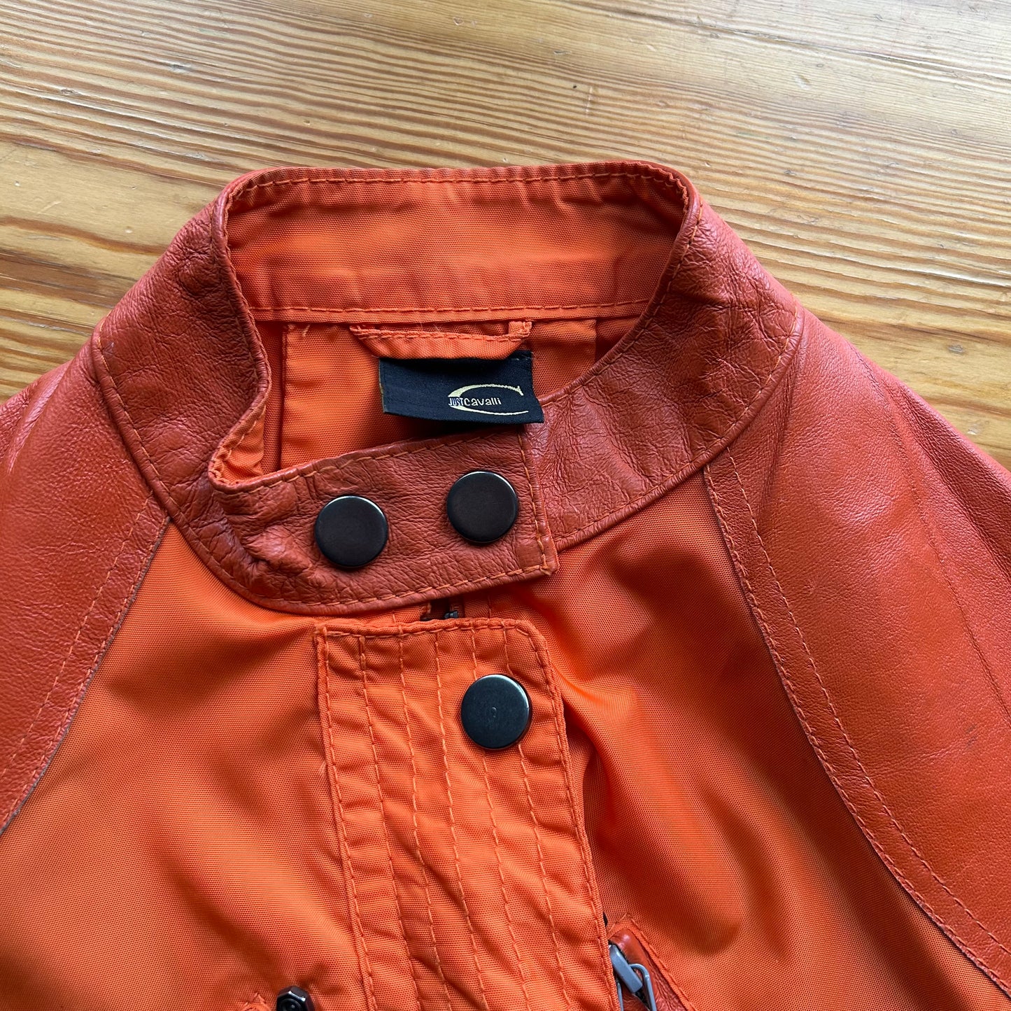 Roberto Cavalli Orange Zip Up Jacket - S