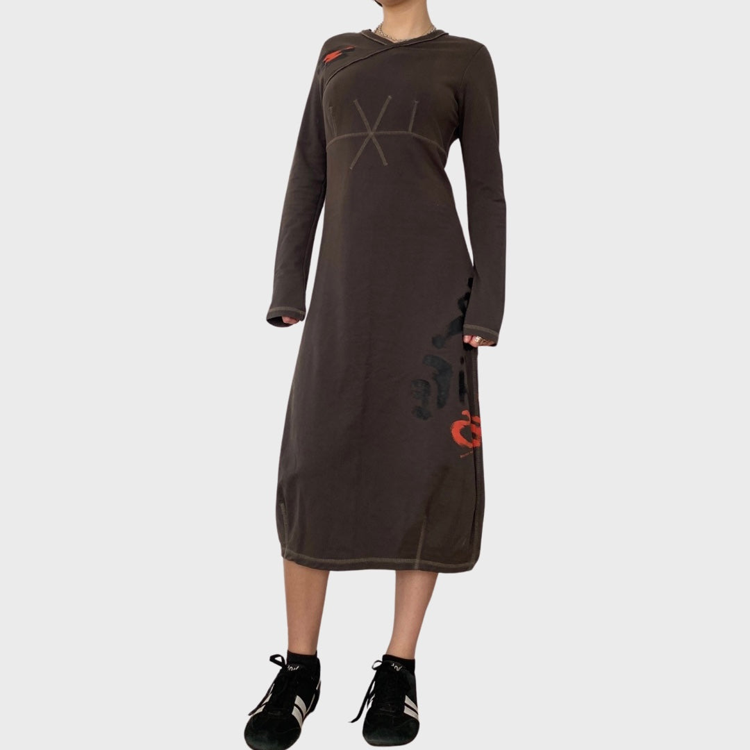 Cop Copine brown midi dress