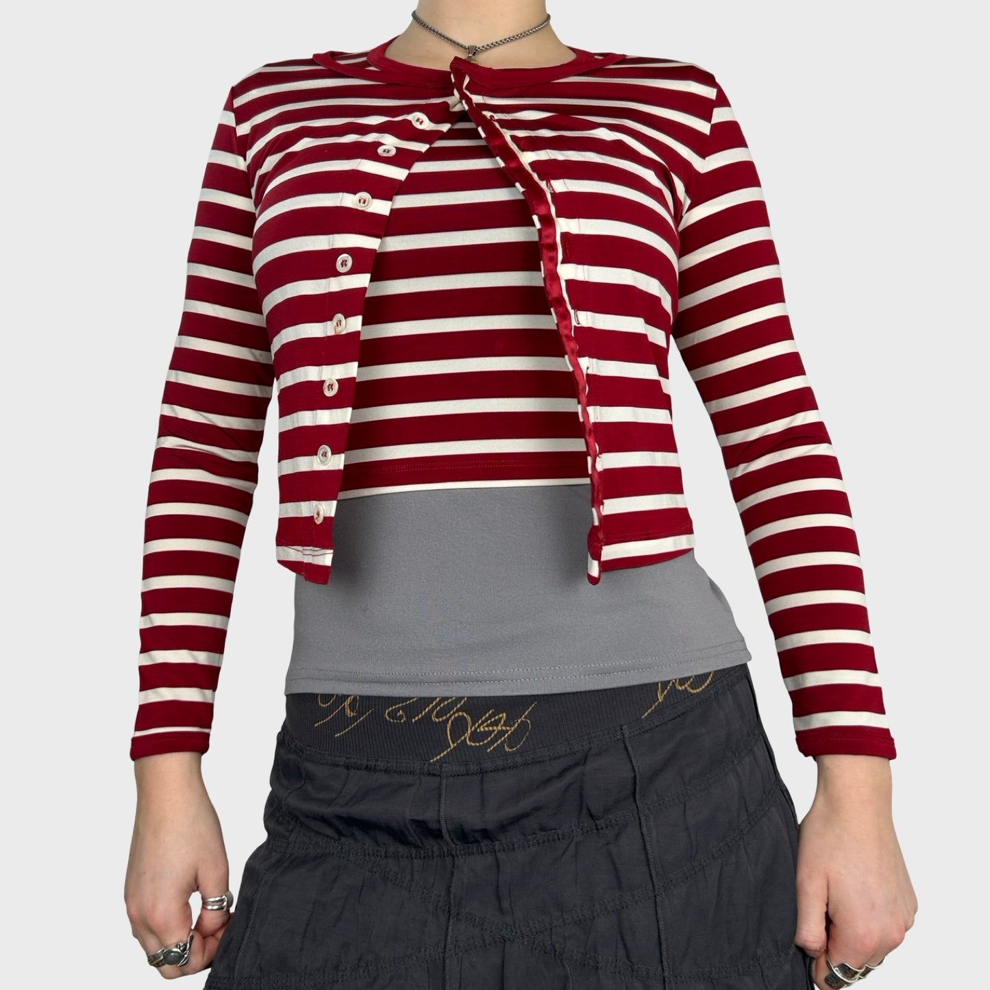 Marithé + François Girbaud Red Stripe Two Piece Set - XS