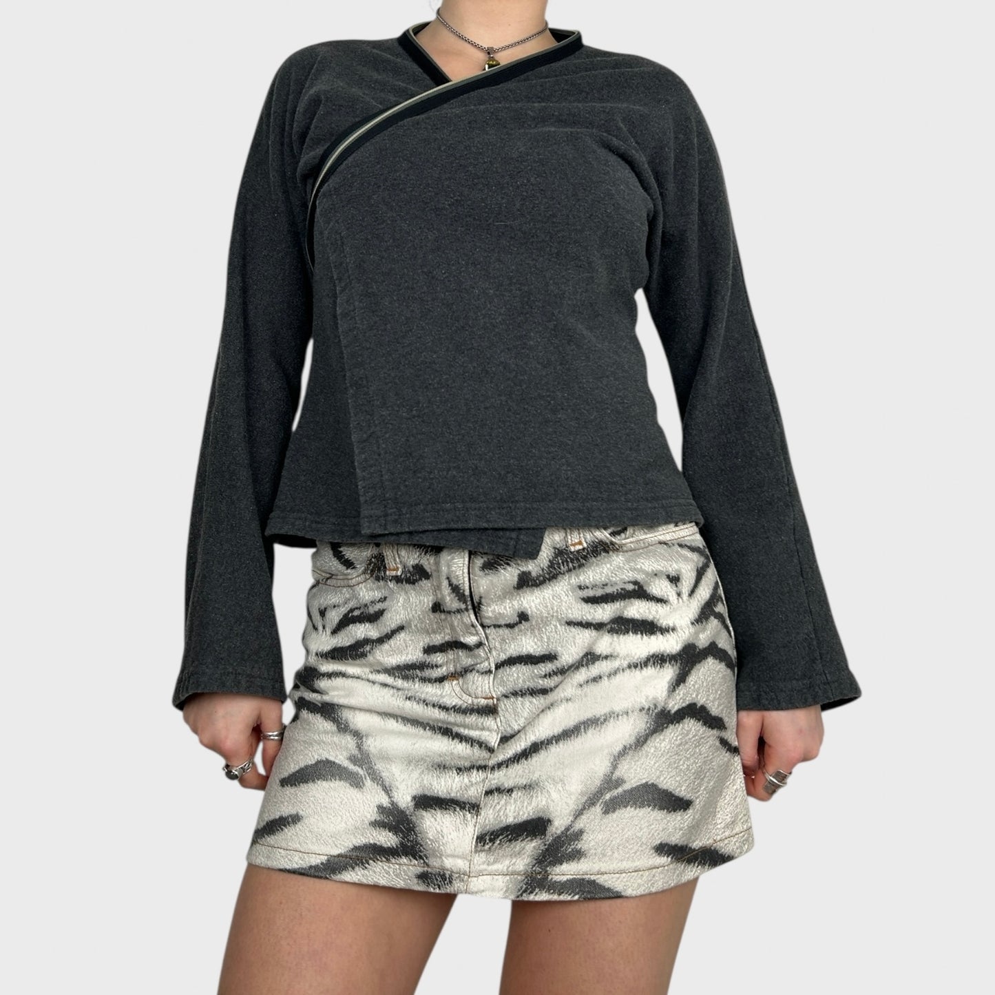 Roberto Cavalli Zebra Print Mini Skirt - S