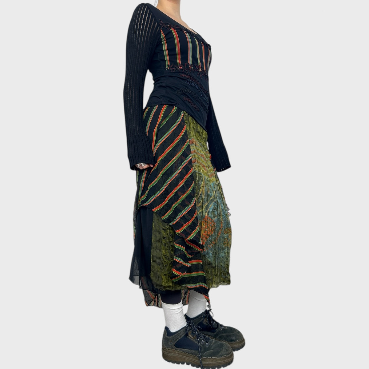 Save the Queen Black Mesh Maxi Dress - M