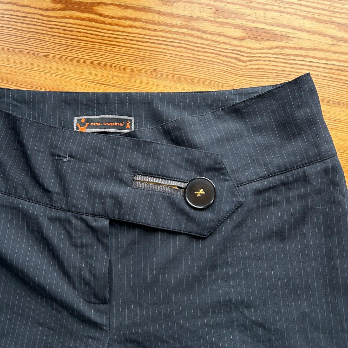 Cop Copine Pinstripe Wide Leg Trousers - M/L