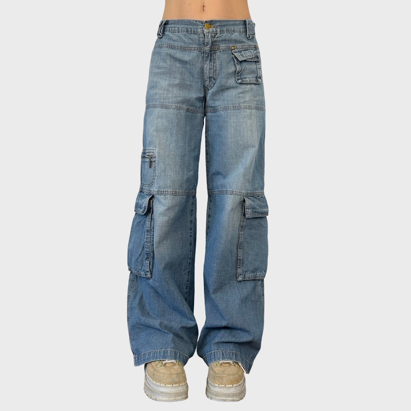 Cop Copine 90s Baggy Wide Leg Jeans - S-M