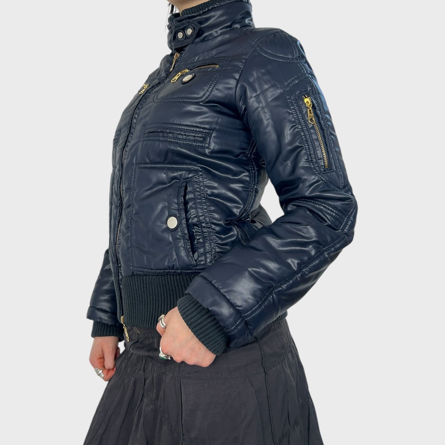 Vintage Navy Bomber Jacket - S