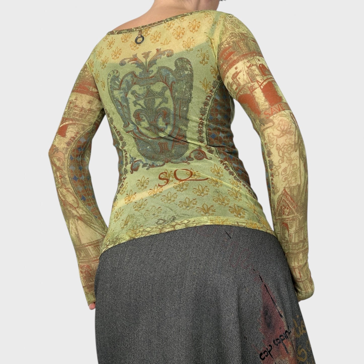 Save The Queen Rare Graphic Mesh Top - S/M