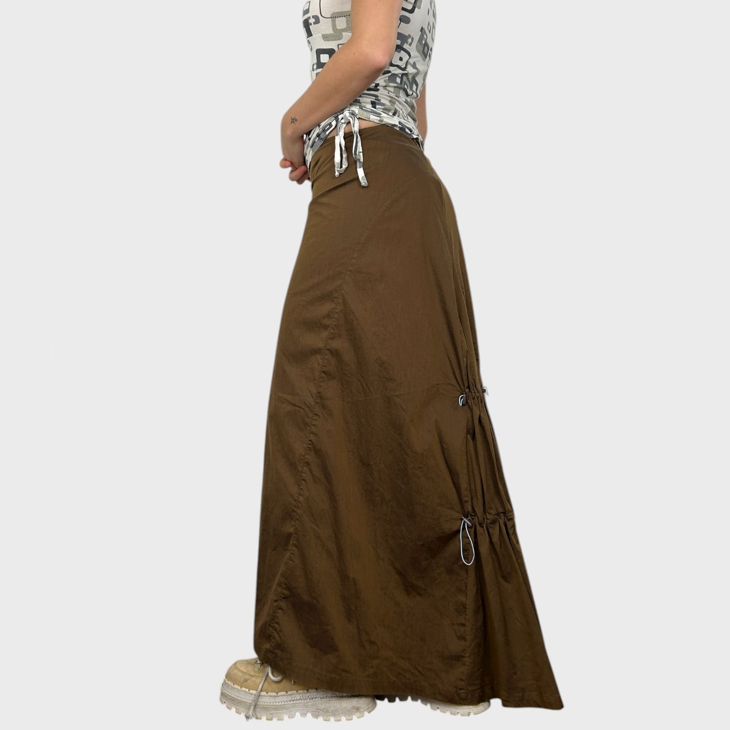 Cop Copine Ruched Maxi Skirt - S/M