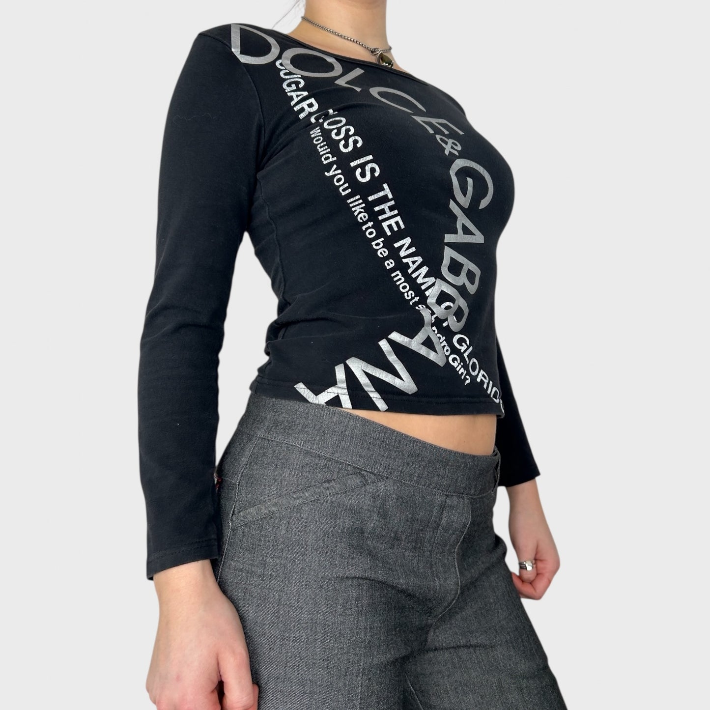 Dolce & Gabbana Logo Long Sleeve Top - XS/S