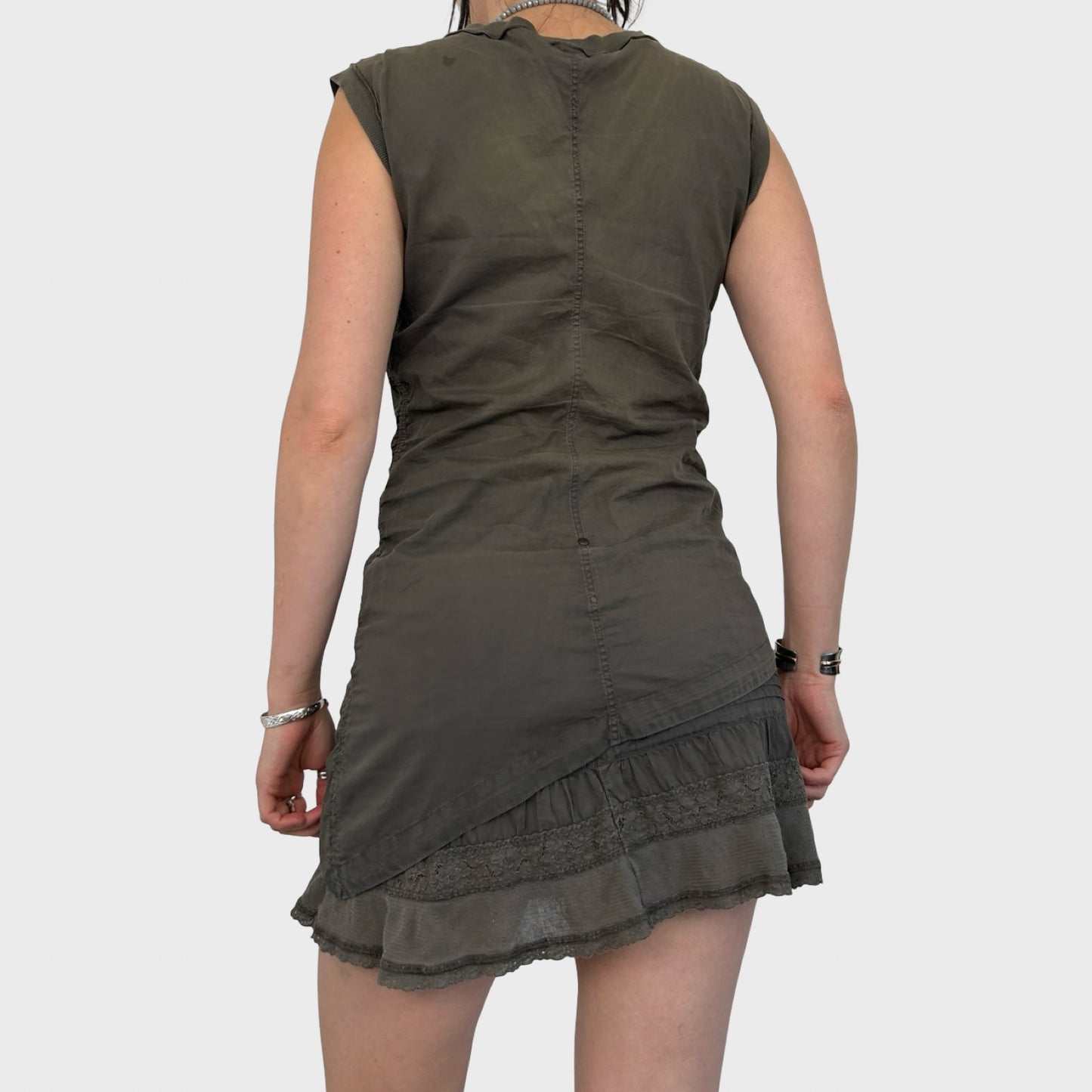 Cop Copine Khaki 3-in-1 Skirt / Dress / Top - M