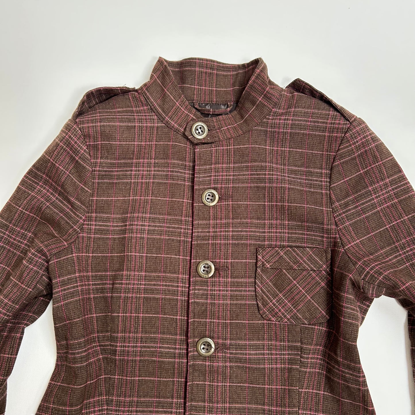 Checkered Button-Up Jacket