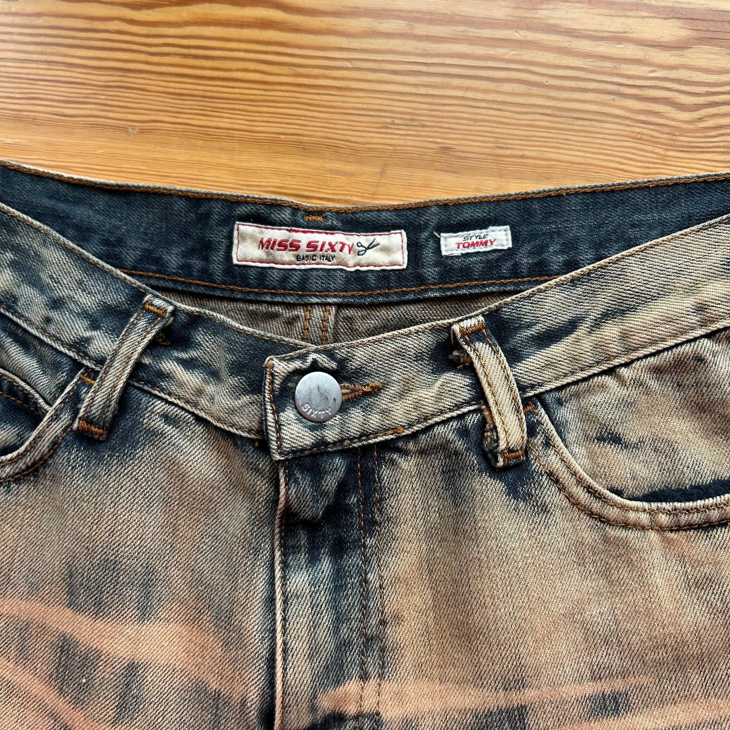 Miss Sixty Two Tone Faded Jeans - S