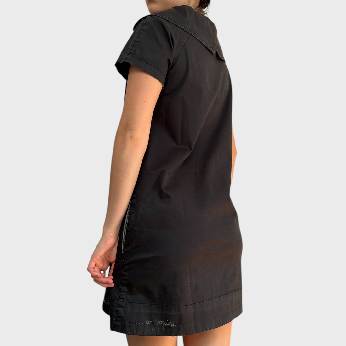 Cop Copine Button Collared Mini Dress