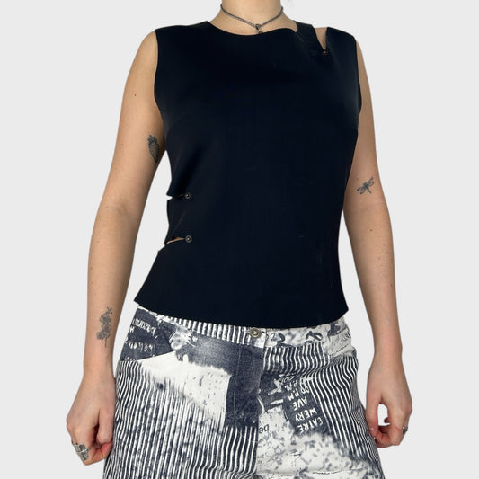 Cop Copine Black Cut Out Tank Top - M