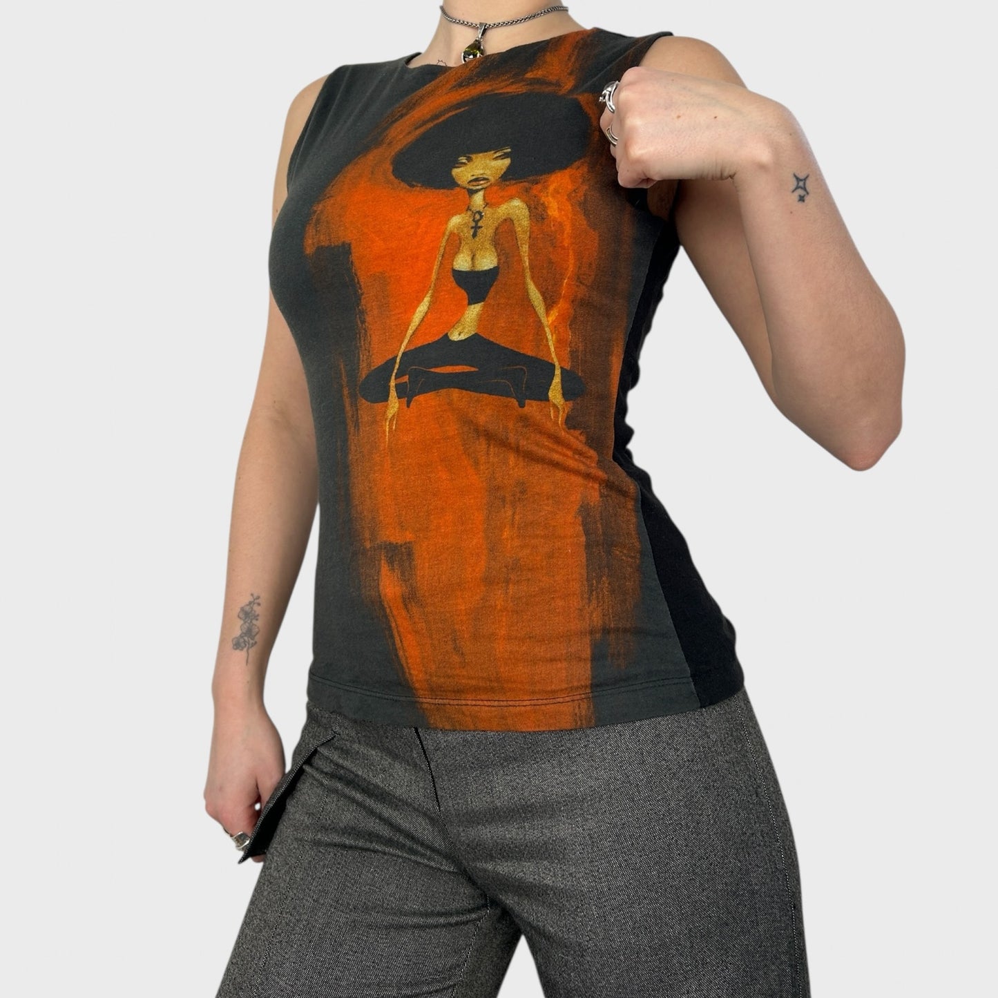 90s Custo Barcelona Graphic Print Vest - S