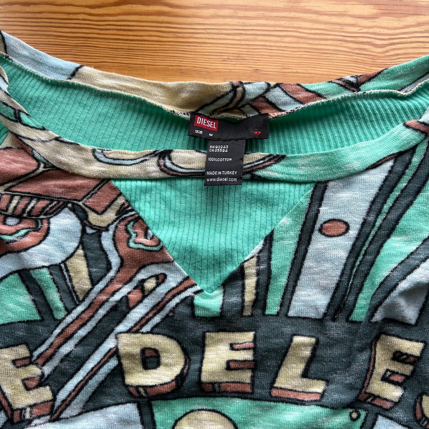 Diesel Graphic Off-Shoulder Knit - M