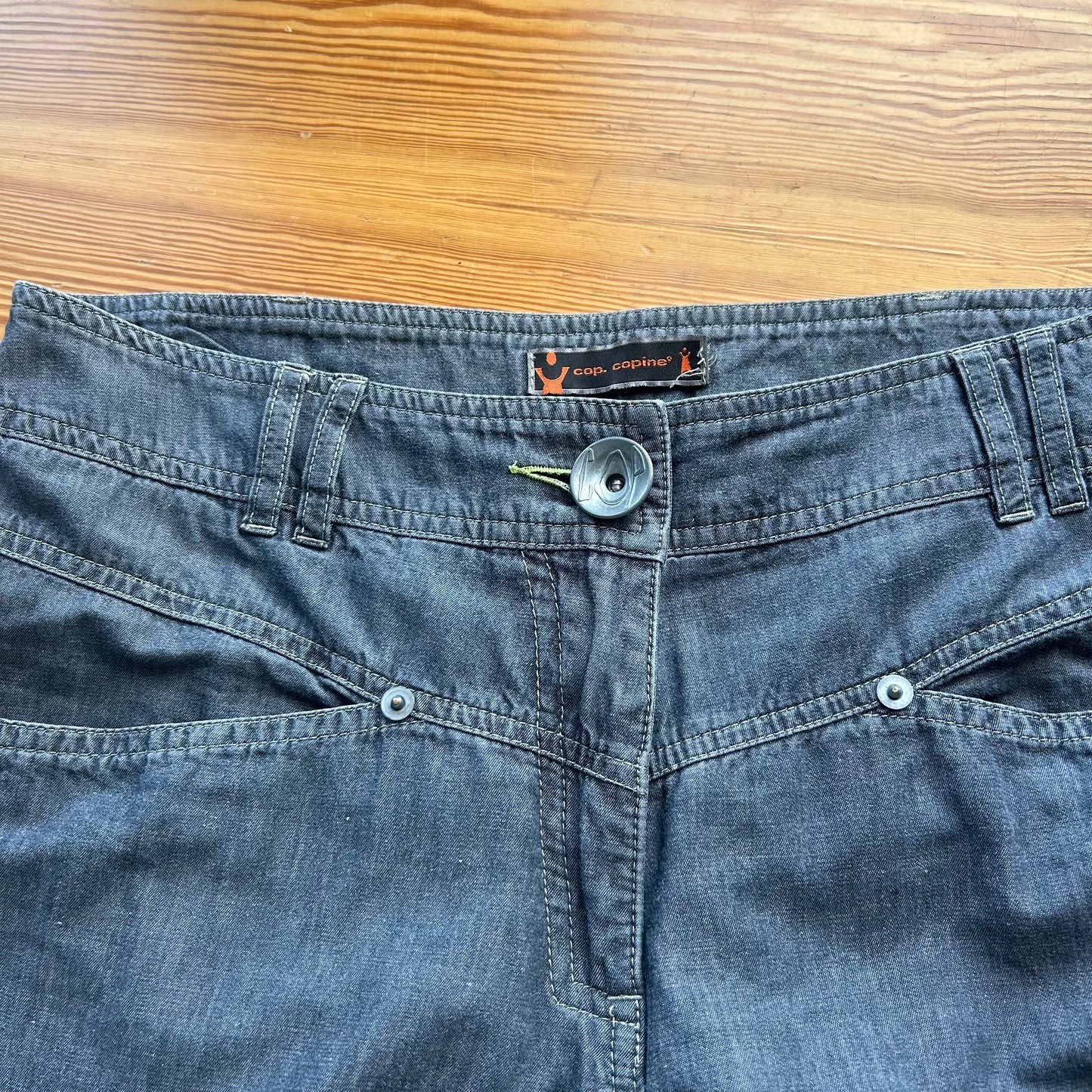 Cop Copine Pinstripe Wide Leg Trousers - M
