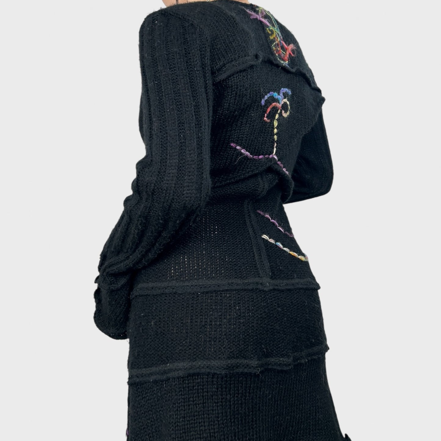 Vintage Knit Swirl Cardigan - M/L