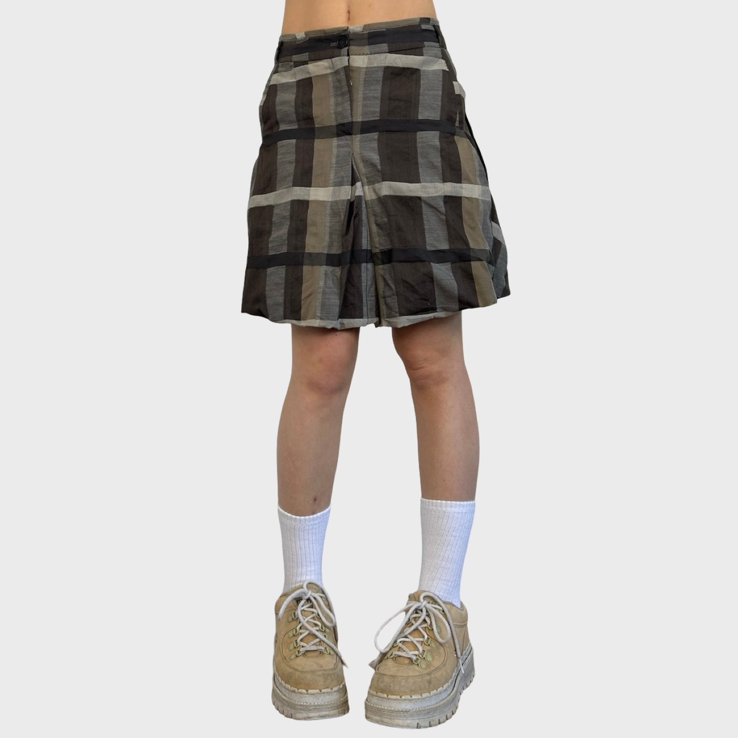 Marithé + François Girbaud Checked Bubble Skirt - S