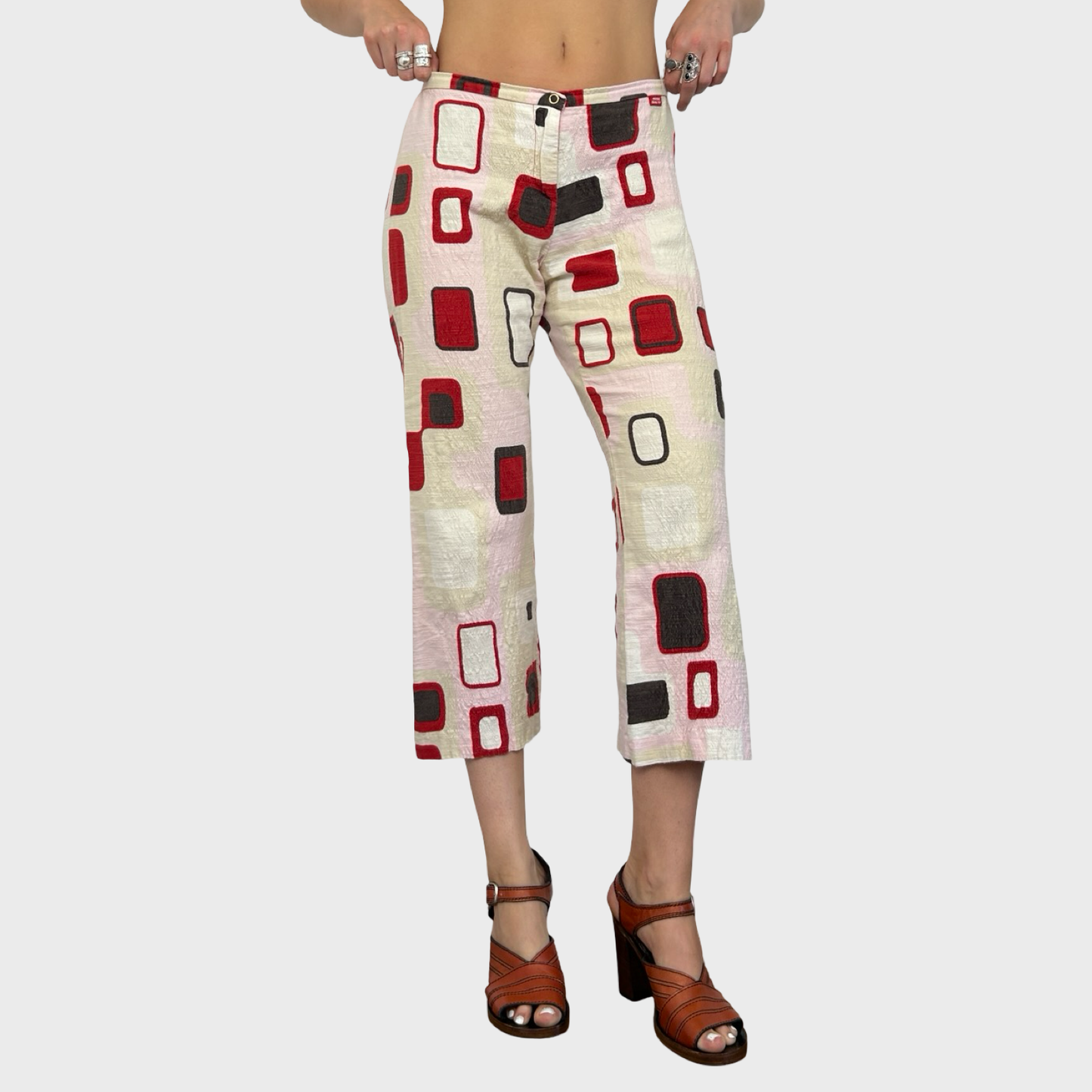 Miss Sixty 70s Inspired Print Capri Trousers - M/L
