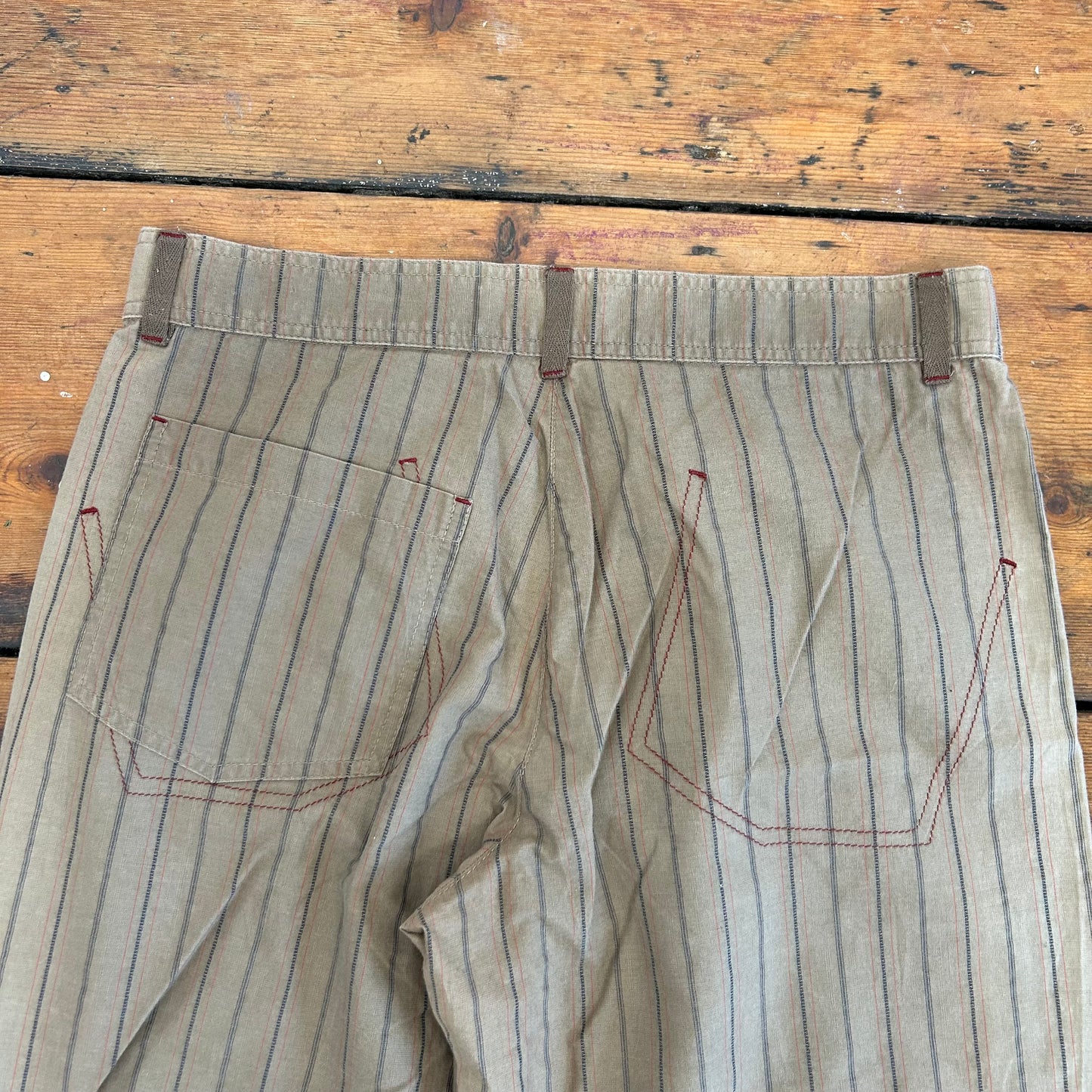 Cop Copine Brown Striped Capri Trousers - XS/S