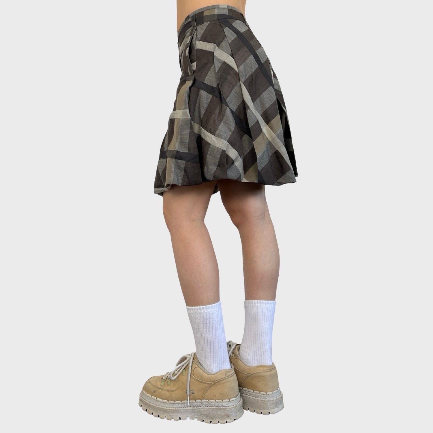 Marithé + François Girbaud Checked Bubble Skirt - S