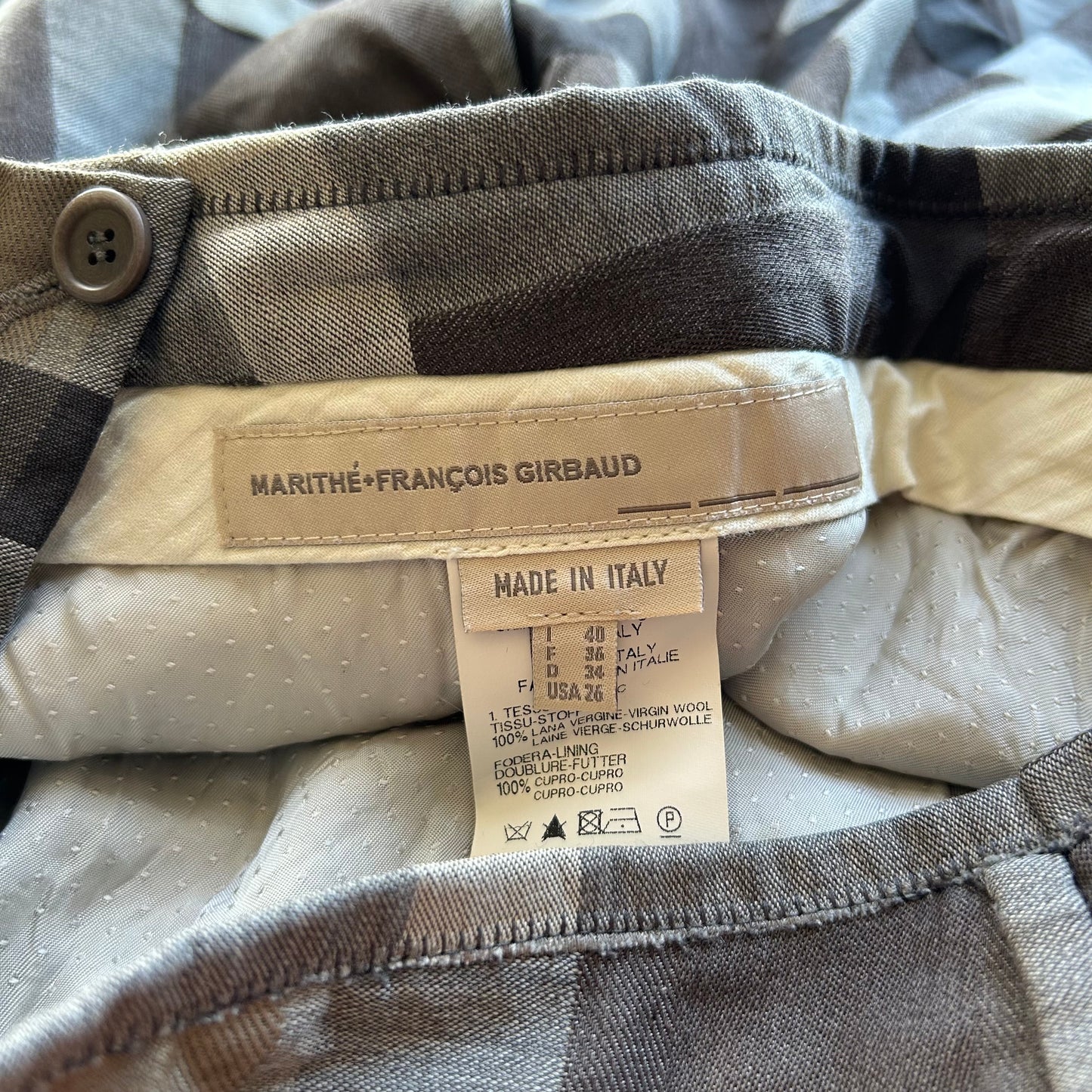 Marithé + François Girbaud Checked Bubble Skirt - S