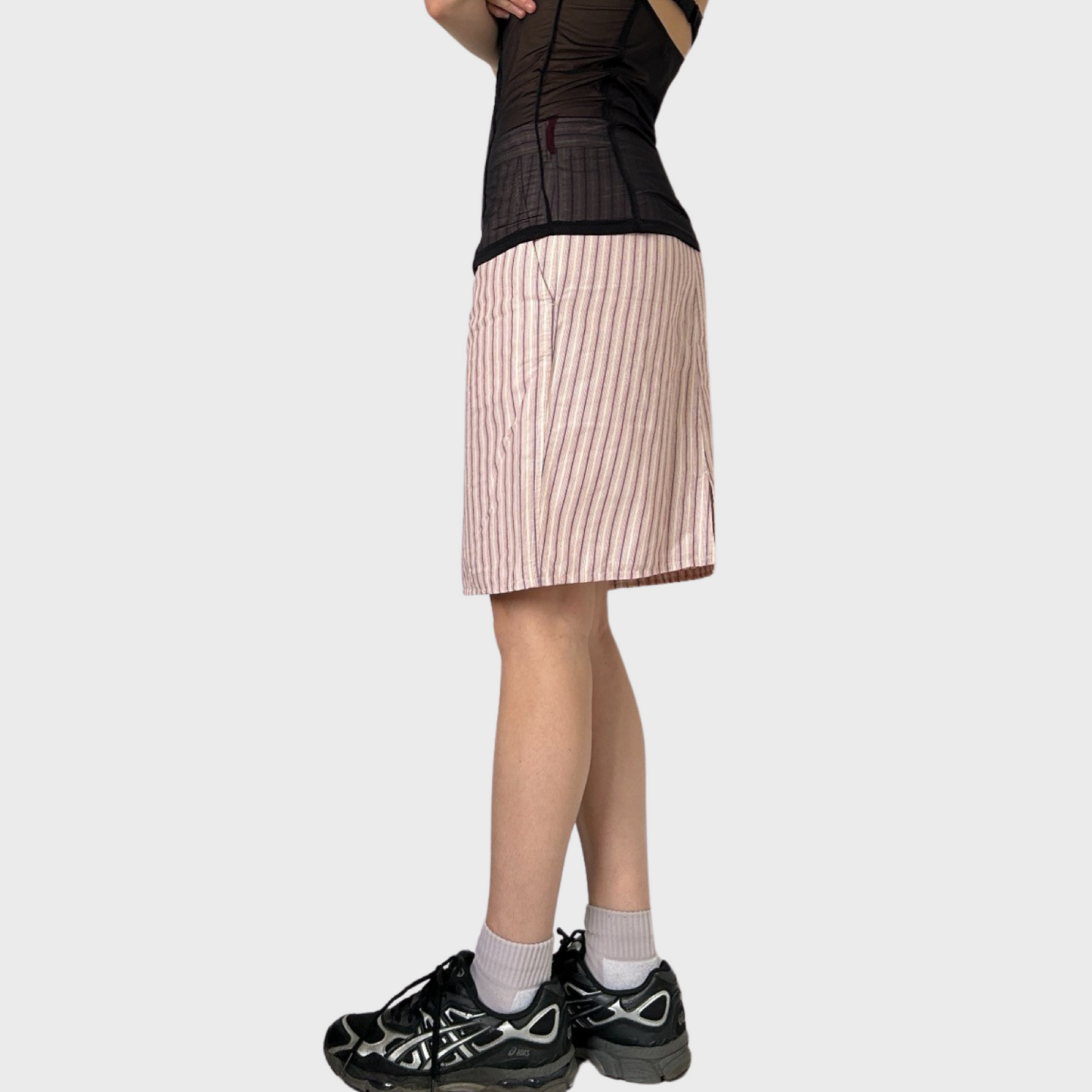 Prada striped midi skirt